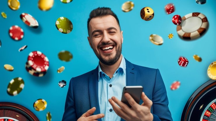 Simbol dukungan kesehatan mental dan keuangan dalam konteks hiburan online